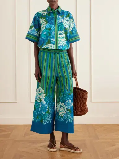 ALÉMAIS Margo Printed Organic Cotton-voile Wide-leg Pants | Thumbnail 2 ALÉMAIS Margo Printed Organic Cotton-voile Wide-leg Pants | Thumbnail 2