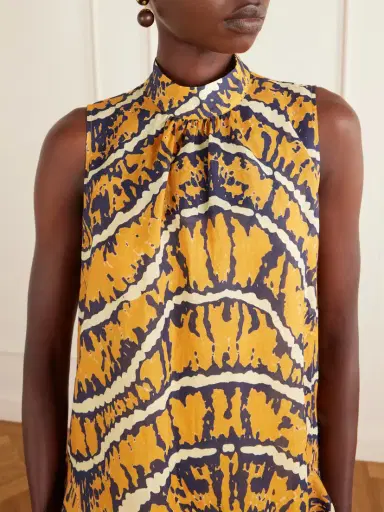 ALÉMAIS Ripple Tiered Printed Ramie Mini Dress | Thumbnail 4 ALÉMAIS Ripple Tiered Printed Ramie Mini Dress | Thumbnail 4