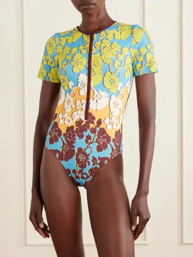 ALÉMAIS Splice Open-back Printed Half-zip Swimsuit | Thumbnail 2 ALÉMAIS Splice Open-back Printed Half-zip Swimsuit | Thumbnail 2