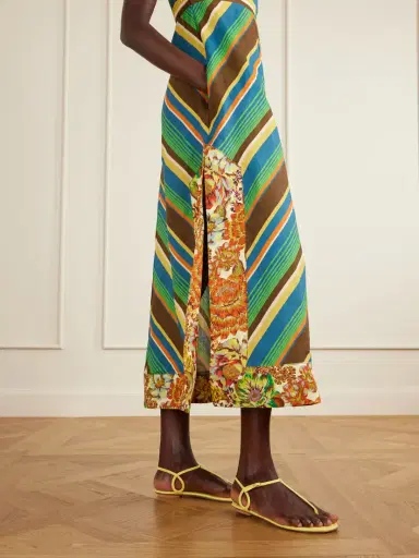 ALÉMAIS Charlie Striped Floral-print Linen Midi Dress | Thumbnail 4 ALÉMAIS Charlie Striped Floral-print Linen Midi Dress | Thumbnail 4