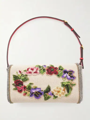 Valentino Garavani Devain Sequin-embellished Cloqué Shoulder Bag | Thumbnail 4
