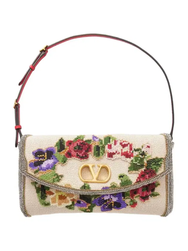 Valentino Garavani Devain Sequin-embellished Cloqué Shoulder Bag