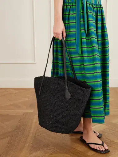Liffner Sprout Leather-trimmed Sisal Tote Bag | Thumbnail 2 Liffner Sprout Leather-trimmed Sisal Tote Bag | Thumbnail 2