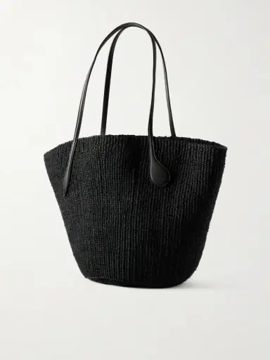 Liffner Sprout Leather-trimmed Sisal Tote Bag | Thumbnail 4 Liffner Sprout Leather-trimmed Sisal Tote Bag | Thumbnail 4