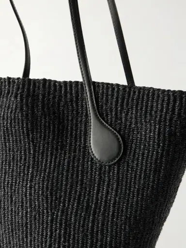 Liffner Sprout Leather-trimmed Sisal Tote Bag | Thumbnail 5 Liffner Sprout Leather-trimmed Sisal Tote Bag | Thumbnail 5