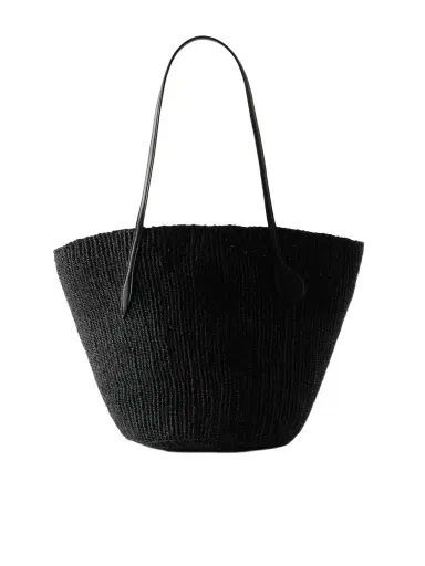 Liffner Sprout Leather-trimmed Sisal Tote Bag | Thumbnail 1 Liffner Sprout Leather-trimmed Sisal Tote Bag | Thumbnail 1