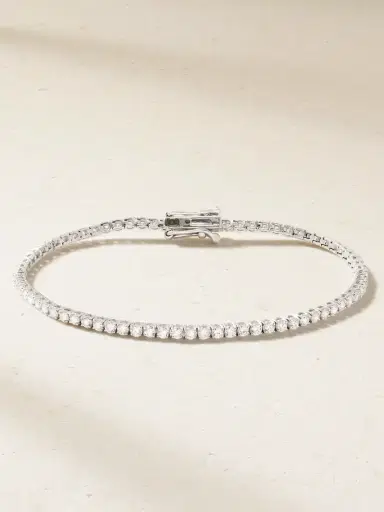STONE AND STRAND 14-karat White Gold Diamond Tennis Bracelet | Thumbnail 1