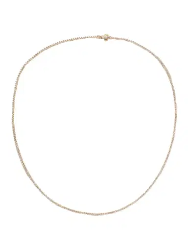 STONE AND STRAND The Essential Dainty 14-karat Gold Diamond Tennis Necklace | Thumbnail 1