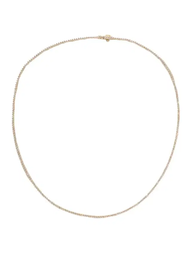 STONE AND STRAND The Essential Dainty 14-karat Gold Diamond Tennis Necklace