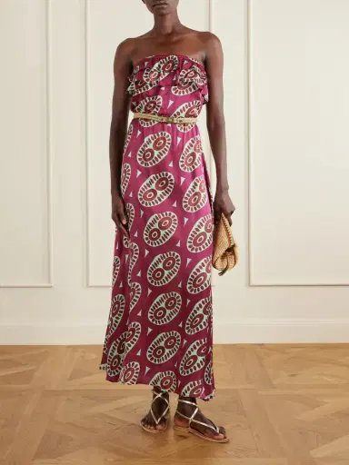 Themis Z Selene Printed Ruffled Silk-blend Maxi Dress | Thumbnail 2 Themis Z Selene Printed Ruffled Silk-blend Maxi Dress | Thumbnail 2