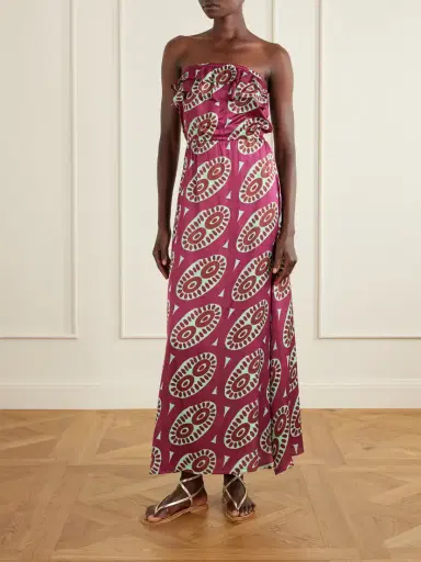 Themis Z Selene Printed Ruffled Silk-blend Maxi Dress | Thumbnail 3 Themis Z Selene Printed Ruffled Silk-blend Maxi Dress | Thumbnail 3