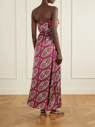 Themis Z Selene Printed Ruffled Silk-blend Maxi Dress | Thumbnail 4 Themis Z Selene Printed Ruffled Silk-blend Maxi Dress | Thumbnail 4