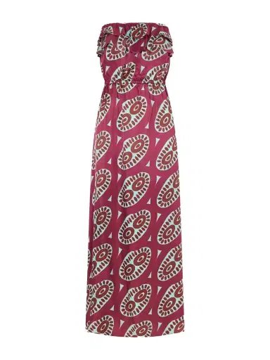 Themis Z Selene Printed Ruffled Silk-blend Maxi Dress | Thumbnail 1 Themis Z Selene Printed Ruffled Silk-blend Maxi Dress | Thumbnail 1