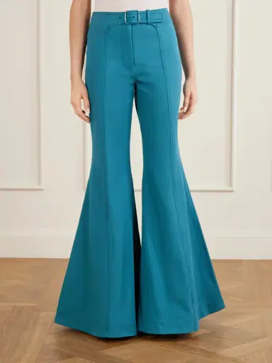 Zimmermann Luna Cotton-drill Flared Pants | Thumbnail 3 Zimmermann Luna Cotton-drill Flared Pants | Thumbnail 3
