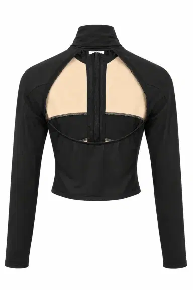 LaQuan Smith Long Sleeve Jacket with Open Back Detail | Thumbnail 2