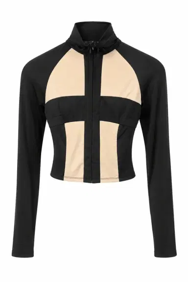 LaQuan Smith Long Sleeve Jacket with Open Back Detail | Thumbnail 1