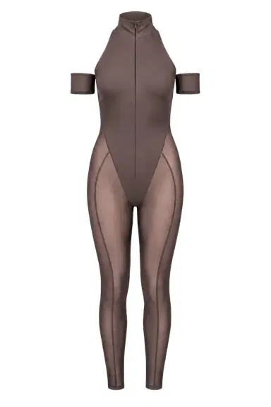 LaQuan Smith Mock Neck Capri Jumpsuit | Thumbnail 1