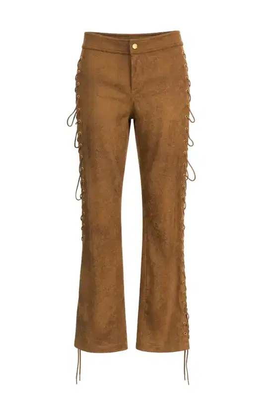 Pant With Side Lace Chocolate Up Detail