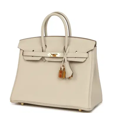 HERMÈS Hermes Birkin 25 Craie Togo Gold Hardware | Thumbnail 5 HERMÈS Hermes Birkin 25 Craie Togo Gold Hardware | Thumbnail 5