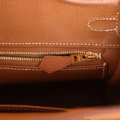 HERMÈS Hermes Birkin 25 Gold Togo Gold Hardware | Thumbnail 9 HERMÈS Hermes Birkin 25 Gold Togo Gold Hardware | Thumbnail 9