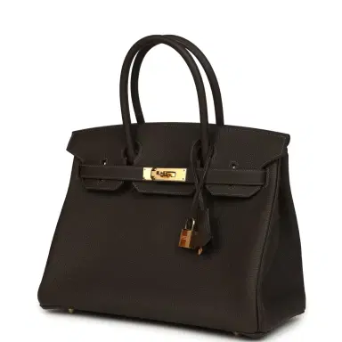 HERMÈS Hermes Birkin 30 Bai Brun Togo Gold Hardware | Thumbnail 5 HERMÈS Hermes Birkin 30 Bai Brun Togo Gold Hardware | Thumbnail 5