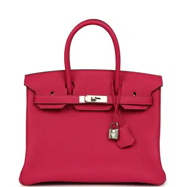 HERMÈS Hermes Birkin 30 Rose Mexico Togo Palladium Hardware | Thumbnail 1 HERMÈS Hermes Birkin 30 Rose Mexico Togo Palladium Hardware | Thumbnail 1