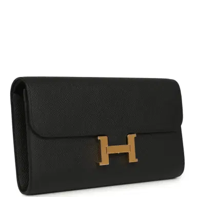 HERMÈS Hermes Constance Wallet To Go Black Epsom Gold Hardware | Thumbnail 2