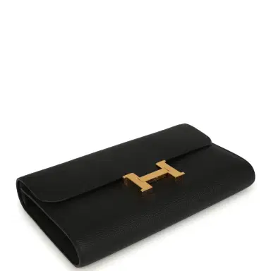 HERMÈS Hermes Constance Wallet To Go Black Epsom Gold Hardware | Thumbnail 3