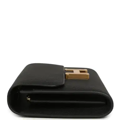 HERMÈS Hermes Constance Wallet To Go Black Epsom Gold Hardware | Thumbnail 5