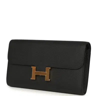 HERMÈS Hermes Constance Wallet To Go Black Epsom Gold Hardware | Thumbnail 6