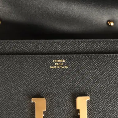 HERMÈS Hermes Constance Wallet To Go Black Epsom Gold Hardware | Thumbnail 7