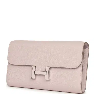 HERMÈS Hermes Constance Wallet To Go Mauve Pale Epsom Lacquered Palladium Hardware | Thumbnail 6