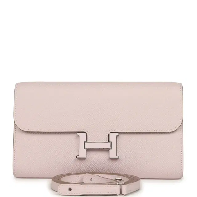 hermes Hermes Constance Wallet To Go Mauve Pale Epsom Lacquered Palladium Hardware