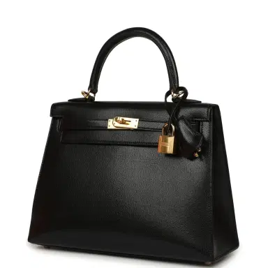 HERMÈS Hermes Kelly Sellier 25 Black Chevre Chamkila Gold Hardware | Thumbnail 5 HERMÈS Hermes Kelly Sellier 25 Black Chevre Chamkila Gold Hardware | Thumbnail 5