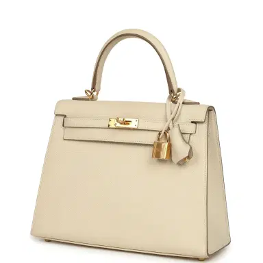 HERMÈS Hermes Kelly Sellier 25 Craie Epsom Gold Hardware | Thumbnail 5