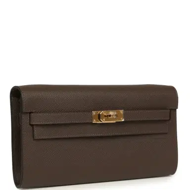 HERMÈS Hermes Kelly Wallet To Go Ecorce Epsom Gold Hardware | Thumbnail 2