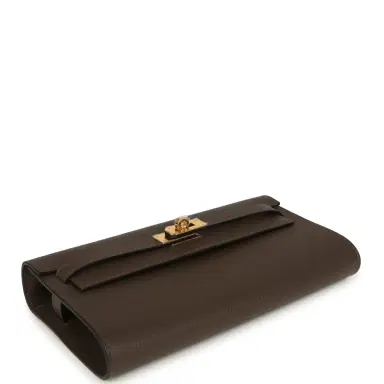 HERMÈS Hermes Kelly Wallet To Go Ecorce Epsom Gold Hardware | Thumbnail 3