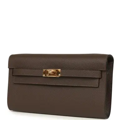 HERMÈS Hermes Kelly Wallet To Go Ecorce Epsom Gold Hardware | Thumbnail 6