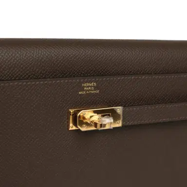 HERMÈS Hermes Kelly Wallet To Go Ecorce Epsom Gold Hardware | Thumbnail 7
