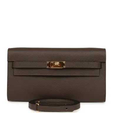 HERMÈS Hermes Kelly Wallet To Go Ecorce Epsom Gold Hardware | Thumbnail 1