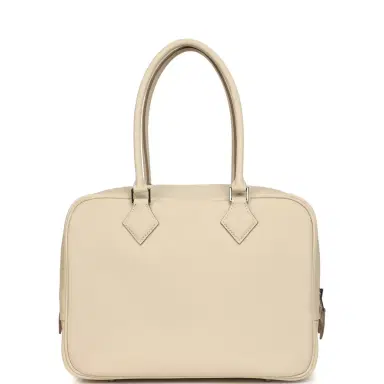 HERMÈS Hermes Plume 28 Bag Craie Swift Palladium Hardware | Thumbnail 4 HERMÈS Hermes Plume 28 Bag Craie Swift Palladium Hardware | Thumbnail 4
