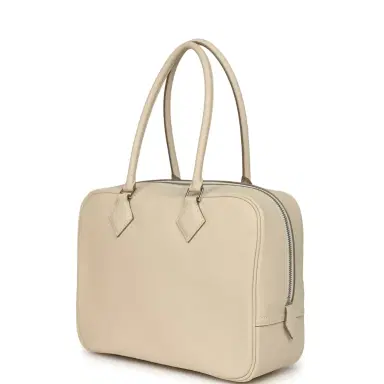 HERMÈS Hermes Plume 28 Bag Craie Swift Palladium Hardware | Thumbnail 5 HERMÈS Hermes Plume 28 Bag Craie Swift Palladium Hardware | Thumbnail 5