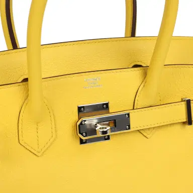 HERMÈS Pre-owned Hermes Birkin 30 Jaune de Naples Novillo Palladium Hardware | Thumbnail 7