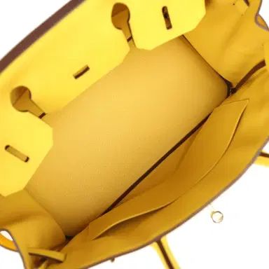 HERMÈS Pre-owned Hermes Birkin 30 Jaune de Naples Novillo Palladium Hardware | Thumbnail 8