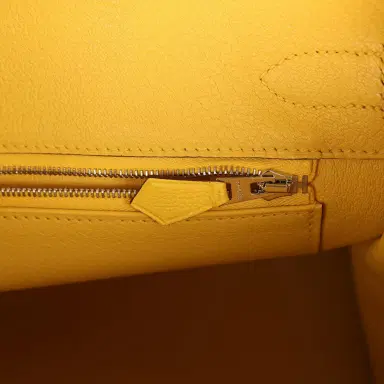 HERMÈS Pre-owned Hermes Birkin 30 Jaune de Naples Novillo Palladium Hardware | Thumbnail 9