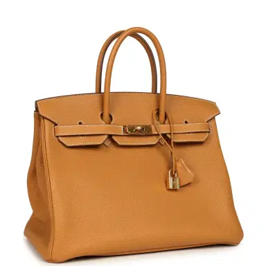 HERMÈS Pre-owned Hermes Birkin 35 Naturel Sable Togo Gold Hardware | Thumbnail 2 HERMÈS Pre-owned Hermes Birkin 35 Naturel Sable Togo Gold Hardware | Thumbnail 2