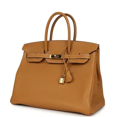 HERMÈS Pre-owned Hermes Birkin 35 Naturel Sable Togo Gold Hardware | Thumbnail 5 HERMÈS Pre-owned Hermes Birkin 35 Naturel Sable Togo Gold Hardware | Thumbnail 5