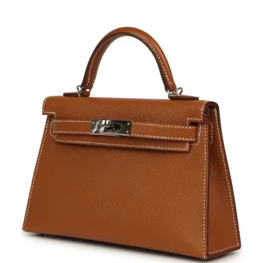 HERMÈS Pre-owned Hermes Kelly Sellier 20 Gold Epsom Palladium Hardware | Thumbnail 5 HERMÈS Pre-owned Hermes Kelly Sellier 20 Gold Epsom Palladium Hardware | Thumbnail 5
