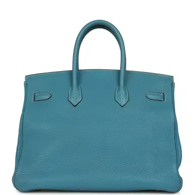 HERMÈS Vintage Hermes Birkin 35 Blue Jean Togo Gold Hardware | Thumbnail 5 HERMÈS Vintage Hermes Birkin 35 Blue Jean Togo Gold Hardware | Thumbnail 5