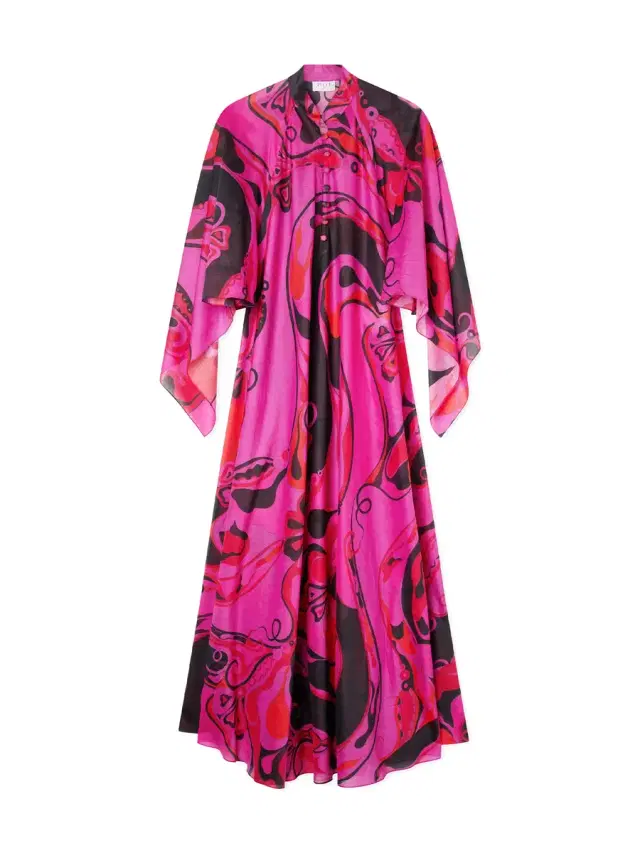 PUCCI Orchidee Print Cotton Kaftan